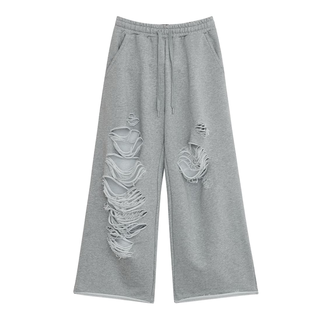 데프가먼츠 DESTROYED SWEAT PANTS 그레이 상품이미지1