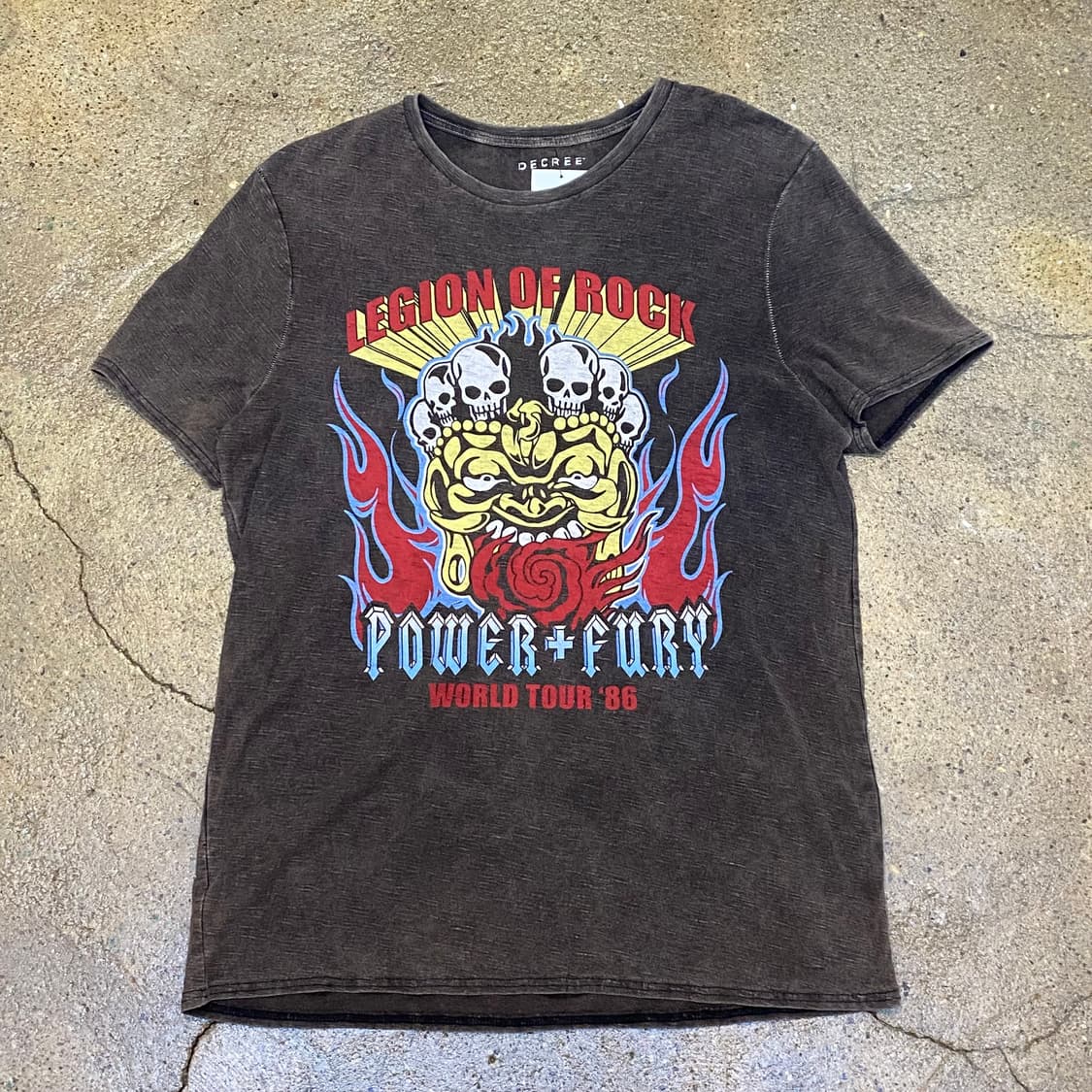 미국 빈티지 파워 퓨리 POWER FURY 해골 스컬 락티셔츠 반팔티 상품이미지1
