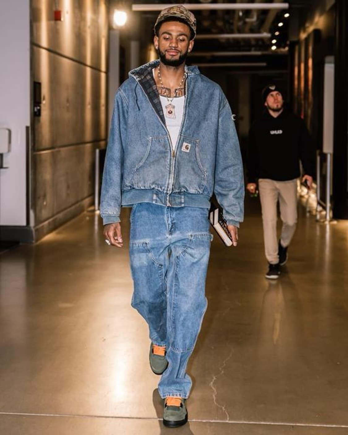 칼하트 더블니 데님 카펜터 팬츠 B73DST 상품이미지1