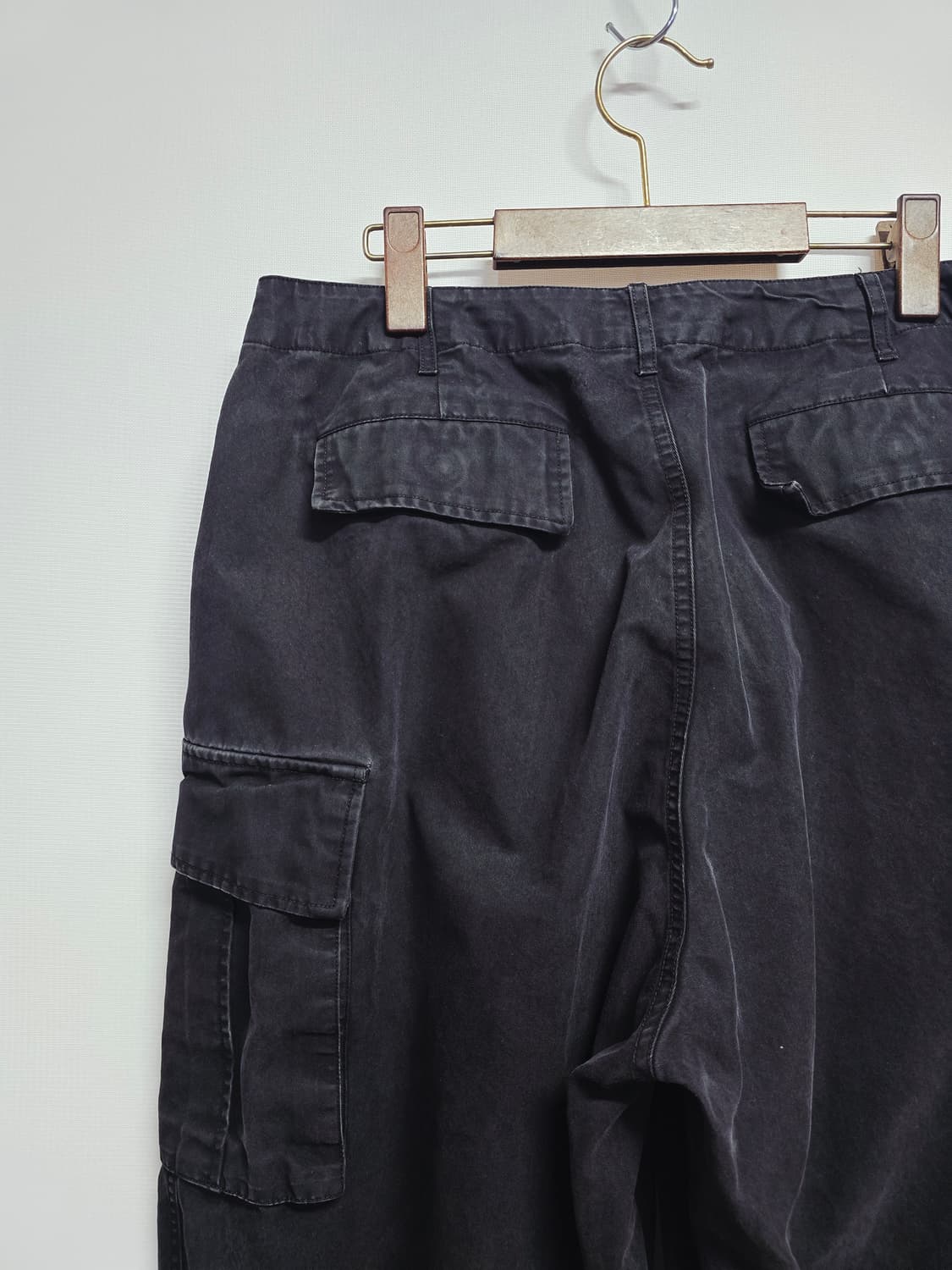 빅유니온 블랙 와이드 카고 바지 상품이미지6