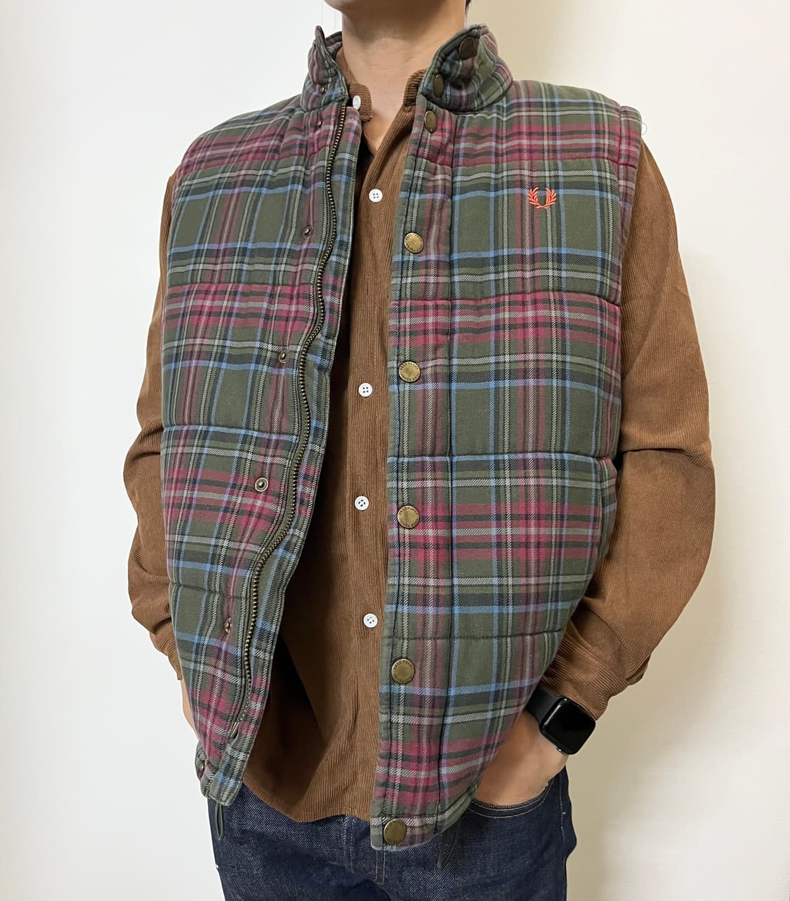 프레드페리 패딩 조끼 상품이미지1