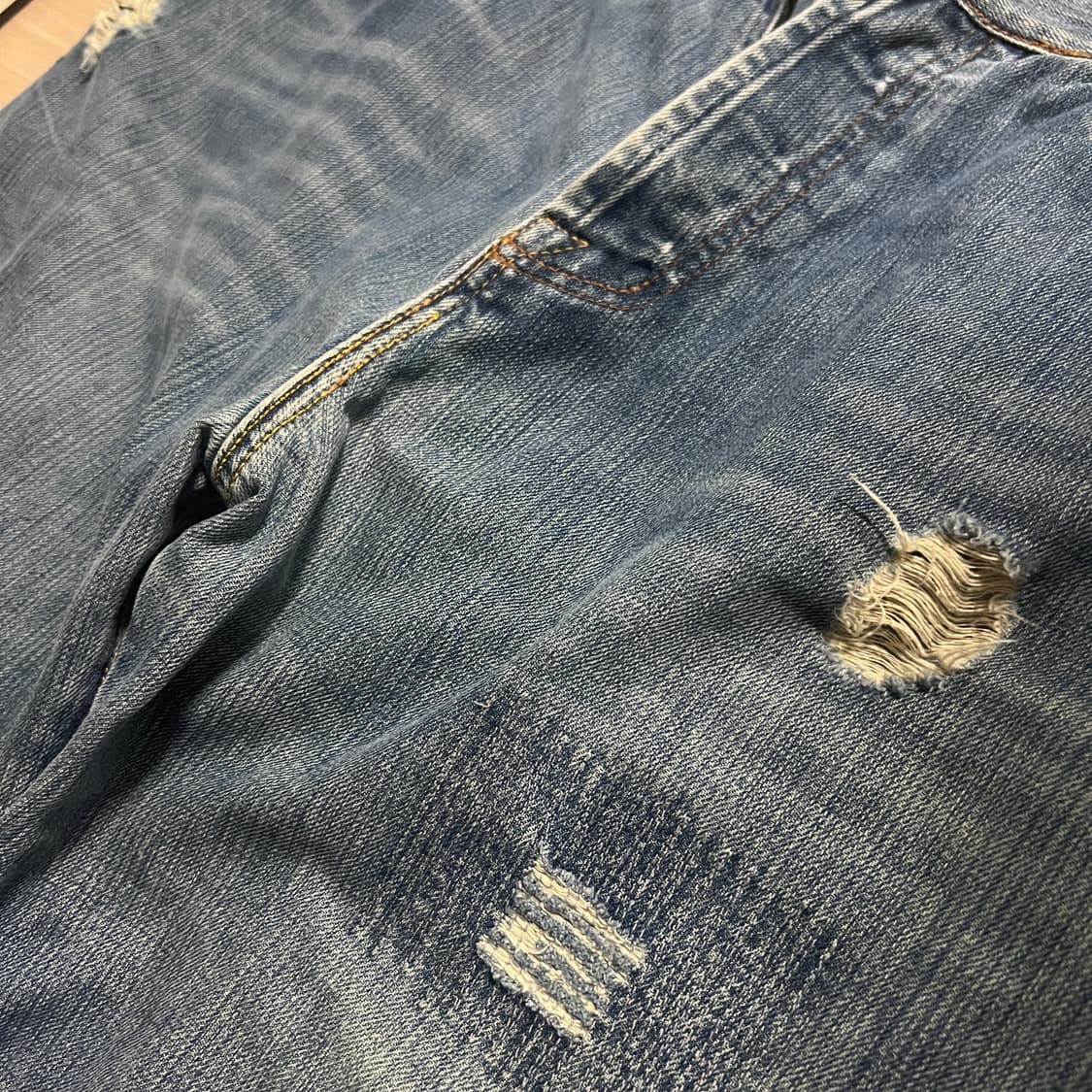 백판 맛있는 본더치 데님팬츠 맛도리 빈티지 빅사이즈 상품이미지3