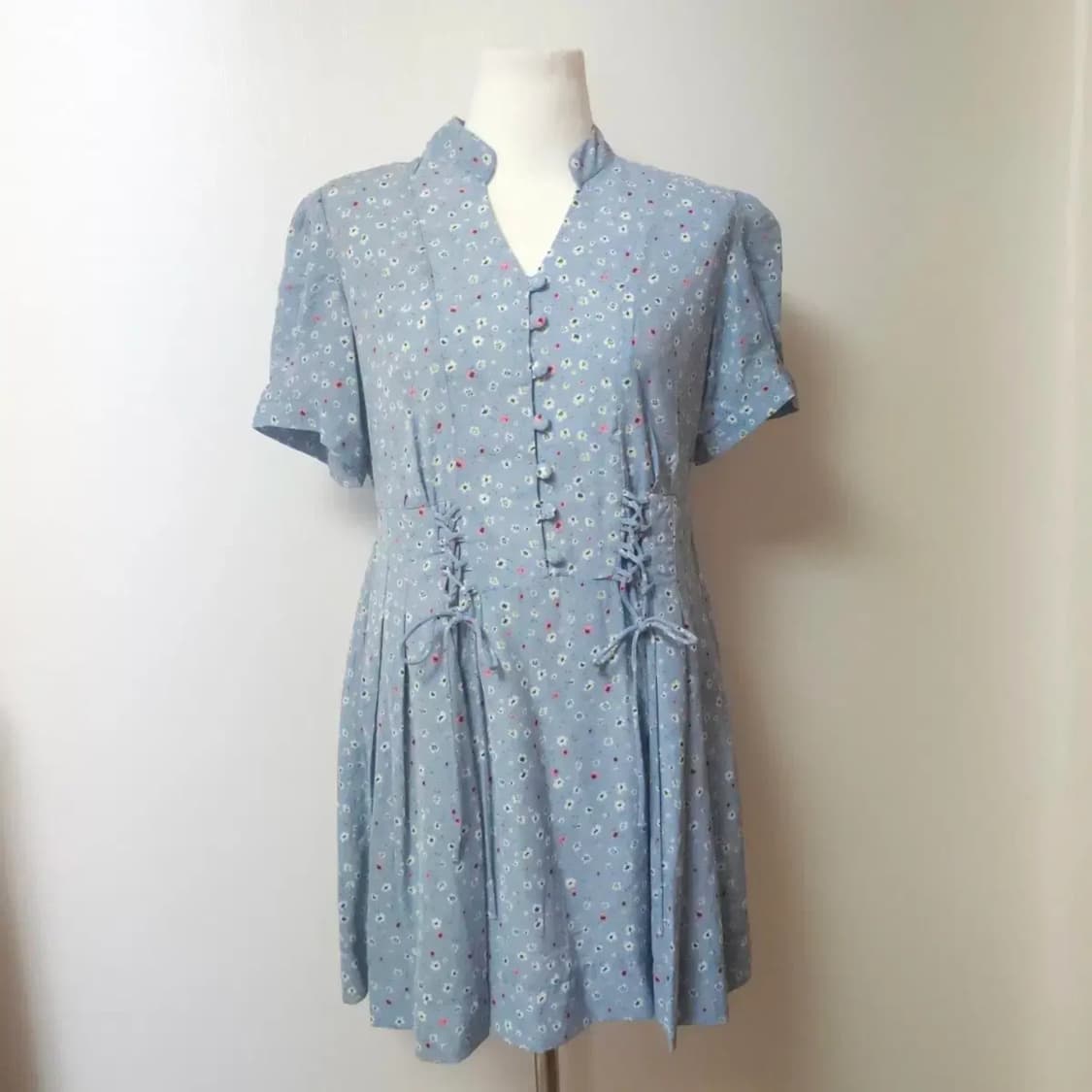 일본빈티지 차이나넥 미니원피스 상품이미지1