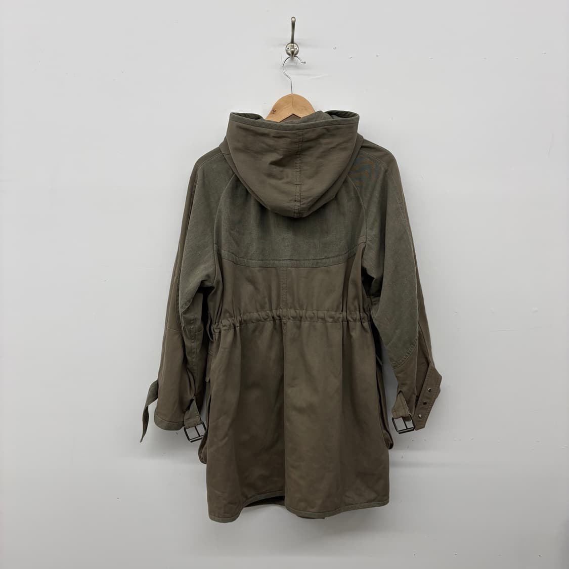 타임 카키색 후드 야상 점퍼 여/L 상품이미지8