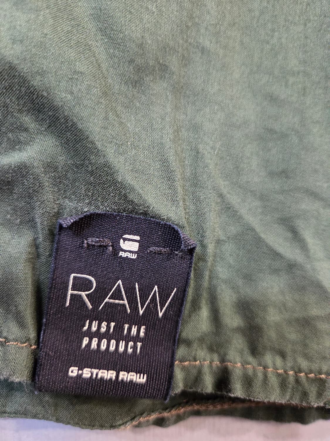 G-Star RAW 카키색 민소매 셔츠(XXS) 상품이미지7