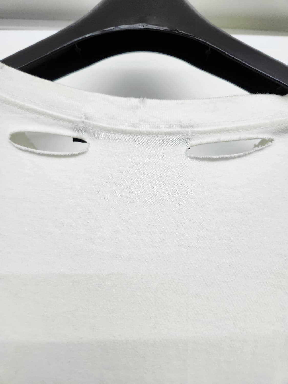 오버핏 디스트로이 컷팅 슬리브리스 상품이미지3