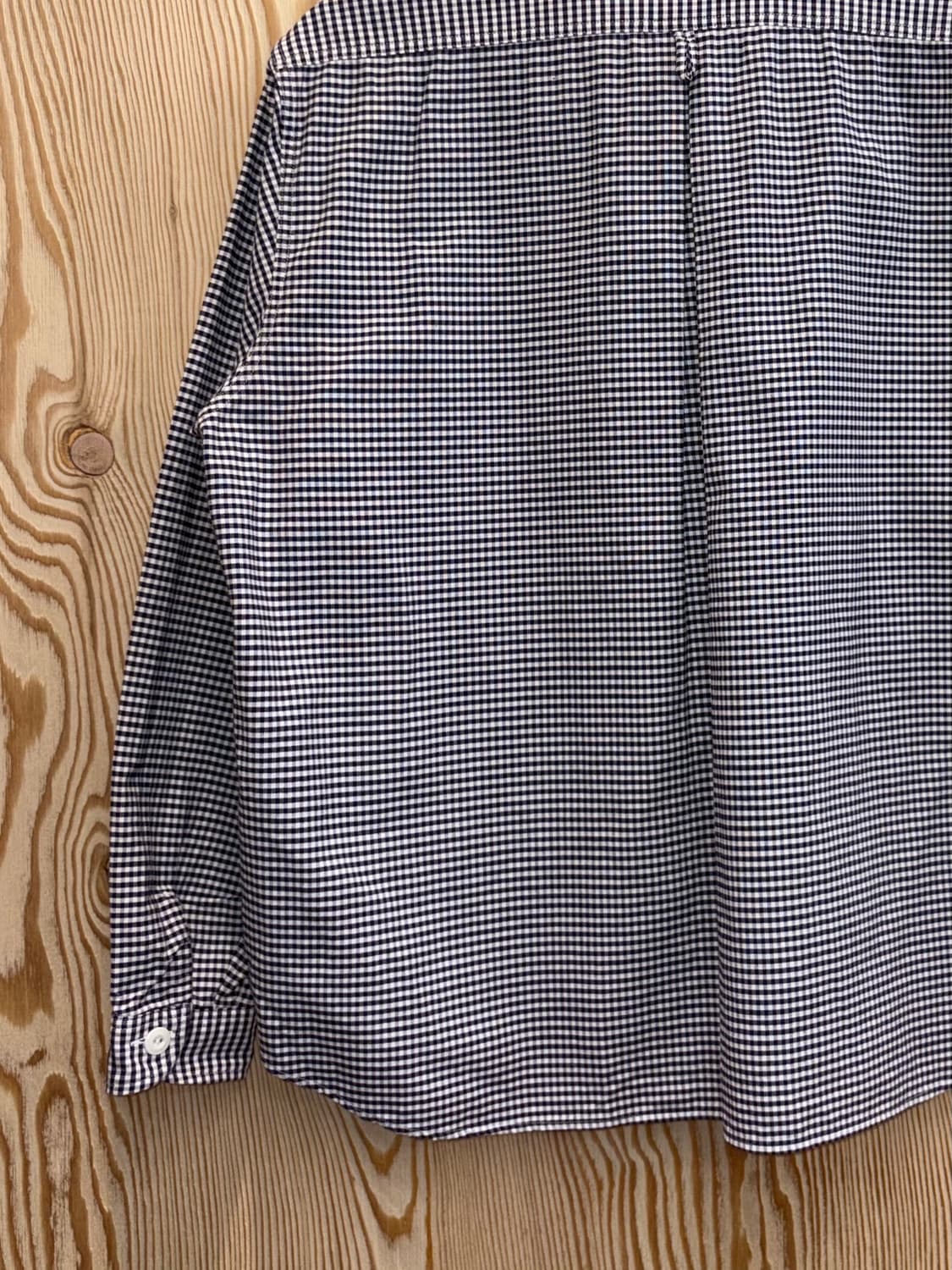 단톤 라운드 카라 체크 셔츠 상품이미지4