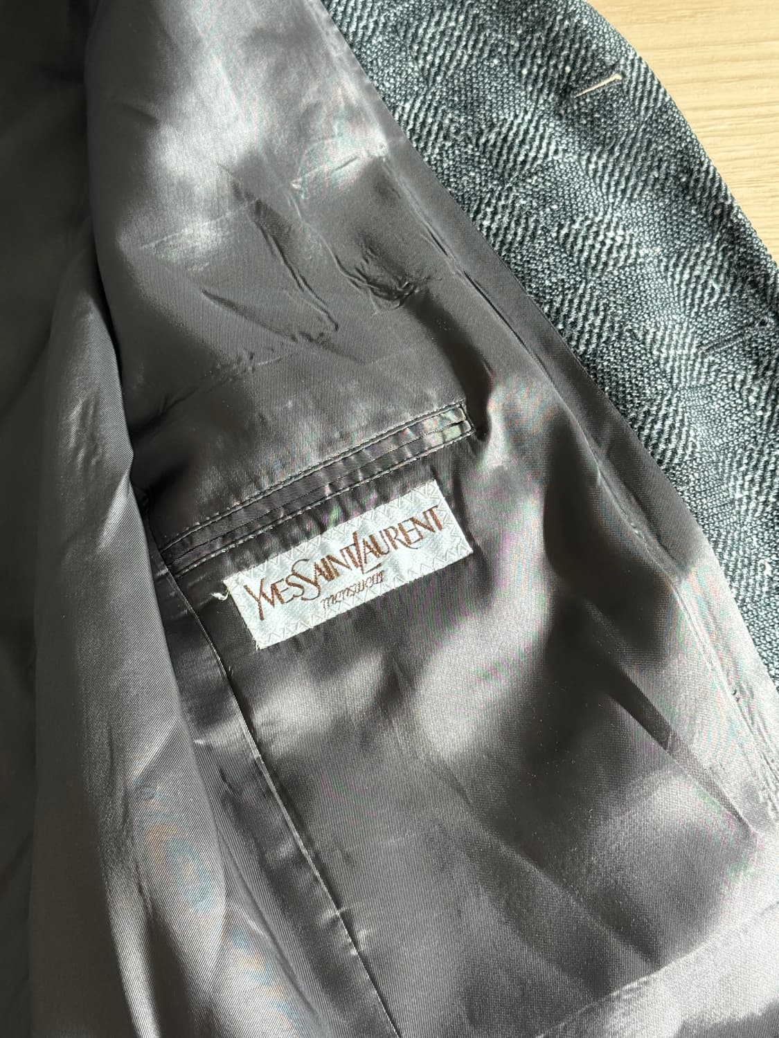 입생로랑 빈티지 트위드 자켓 made in france 상품이미지4