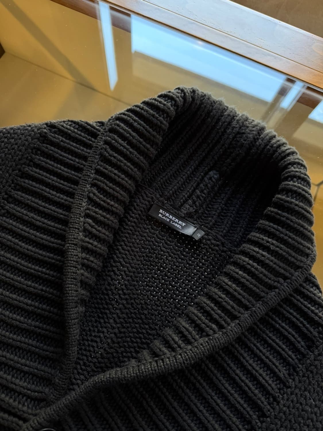 버버리 블랙라벨 숄칼라 가디건 100 상품이미지3