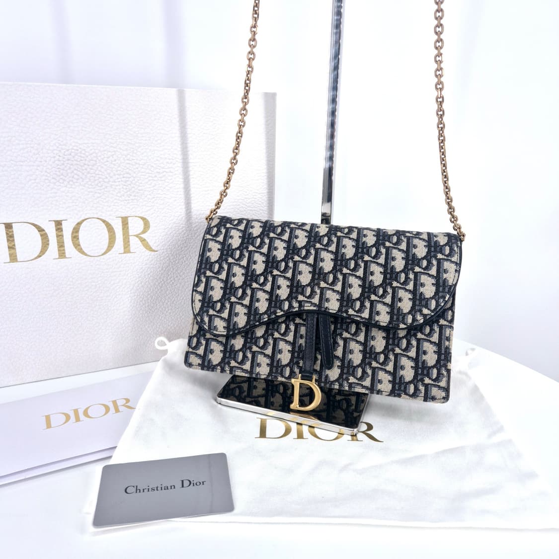 디올 오블리크 새들 체인 크로스백 (S5620CTZQ) 상품이미지2