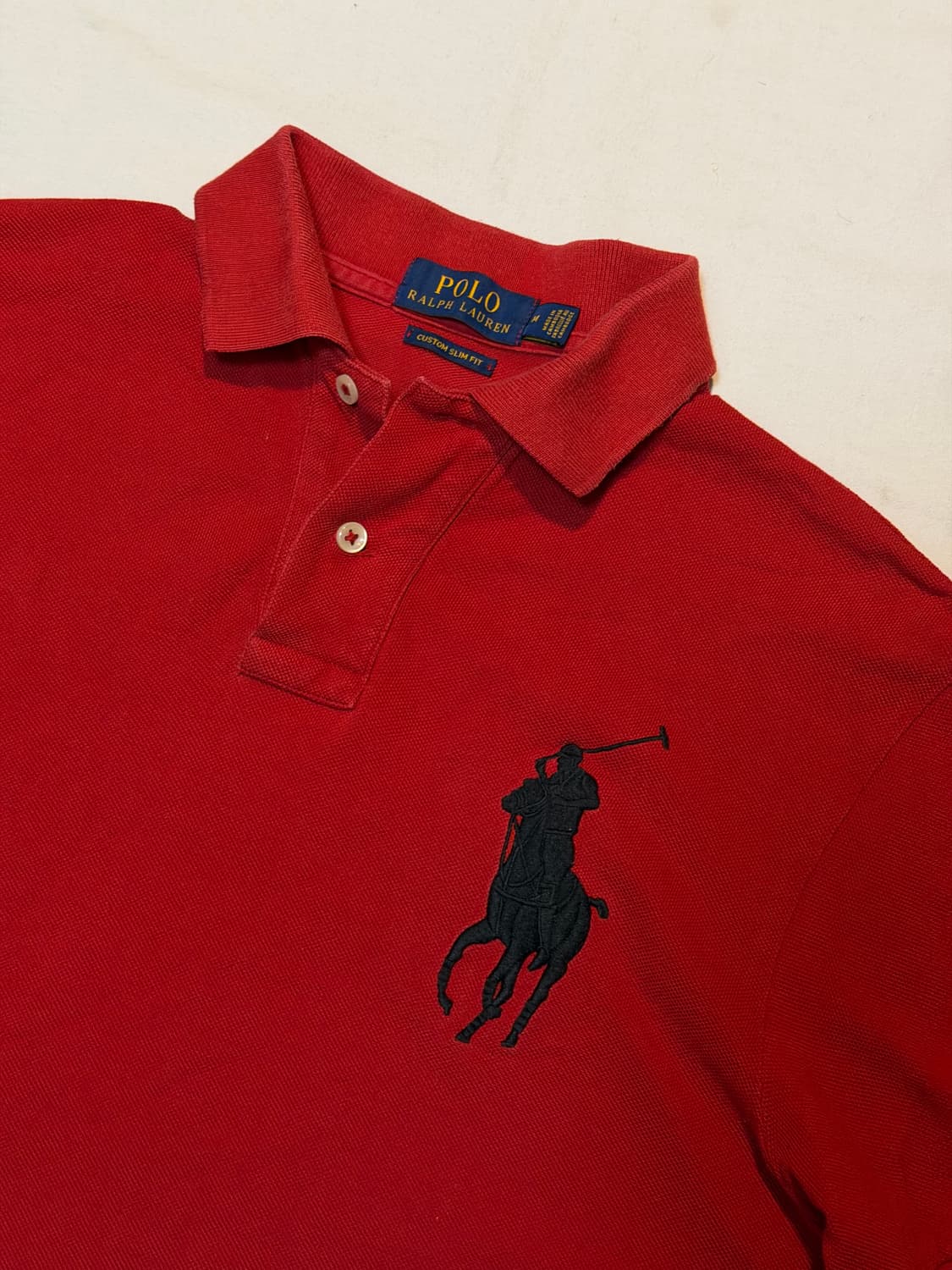 폴로 랄프로렌 빅포니 치프키프 반팔 카라티 레드 상품이미지2