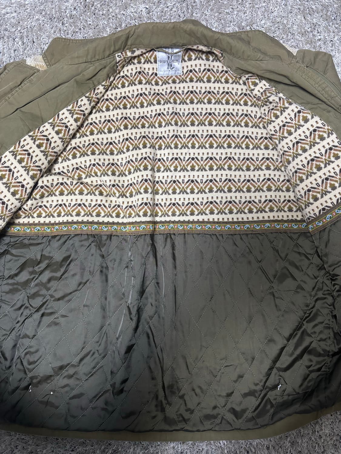 일본판 코듀로이 카키 자켓 사이즈 105-110 상품이미지4