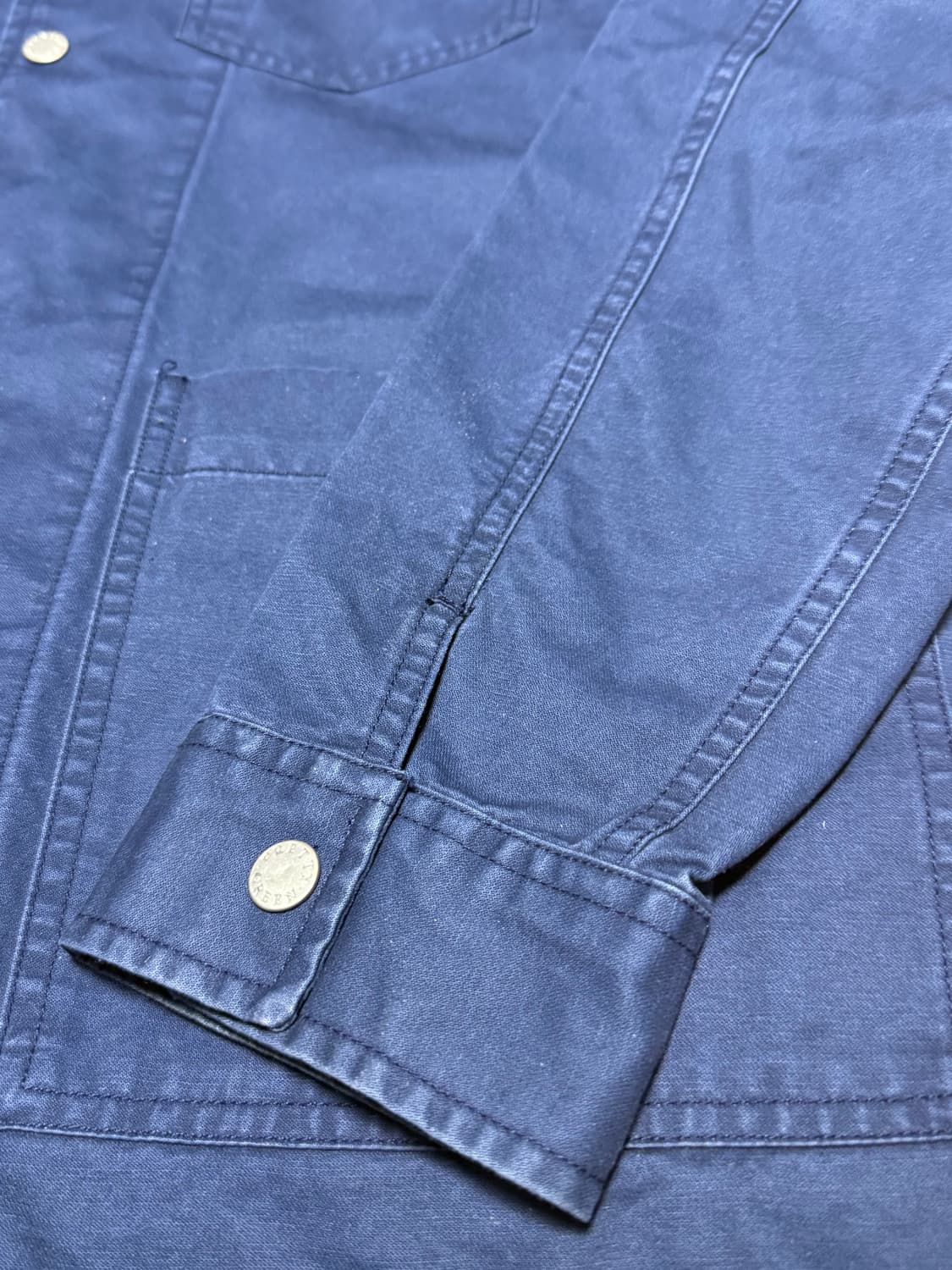 Pretty Green 노카라 네이비 오버셔츠 상품이미지5