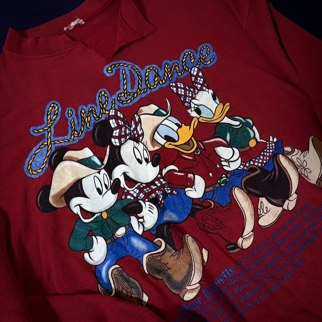 80s Disney “Line Dance” Sweatshirt 디즈니 상품이미지7