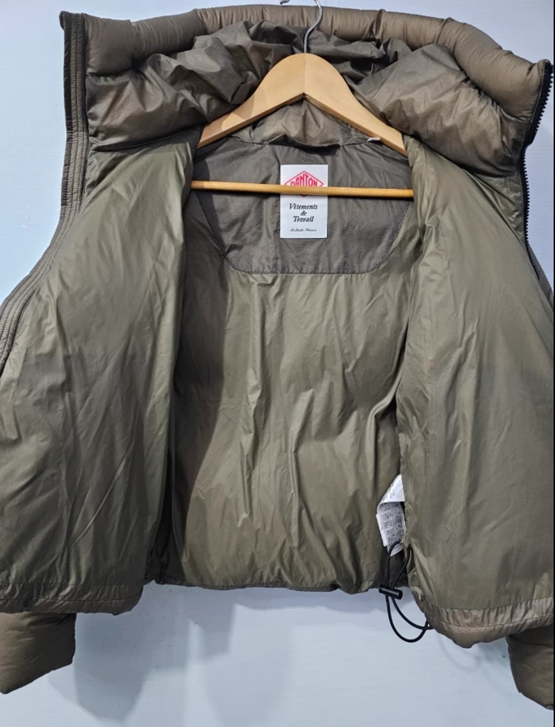 단톤 다운 패딩 카키 상품이미지8