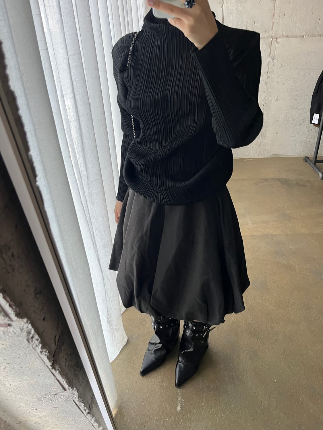 Rene 르네 울 벌룬 스커트 브라운 상품이미지3