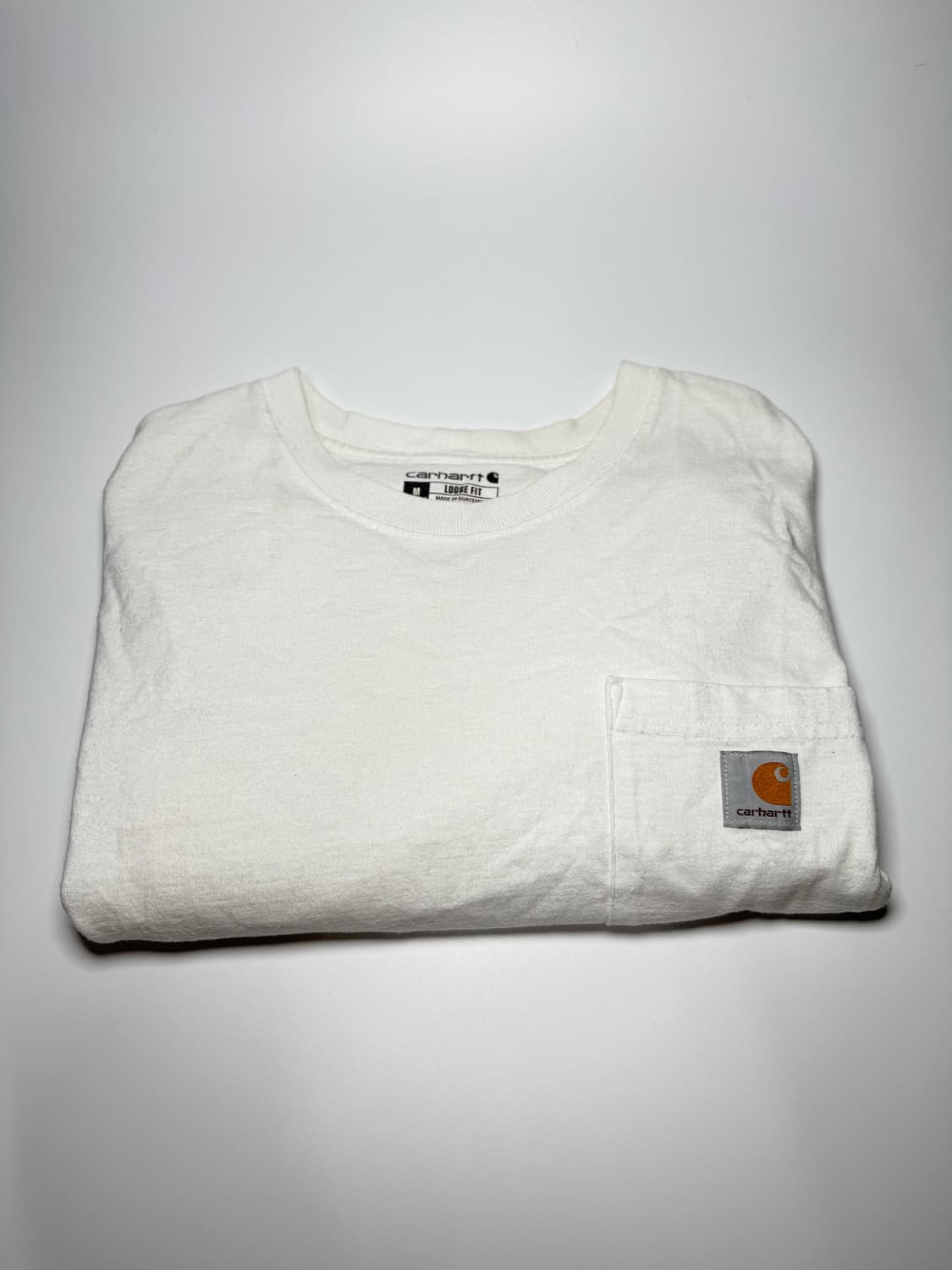 칼하트 포켓 티셔츠 화이트 상품이미지1
