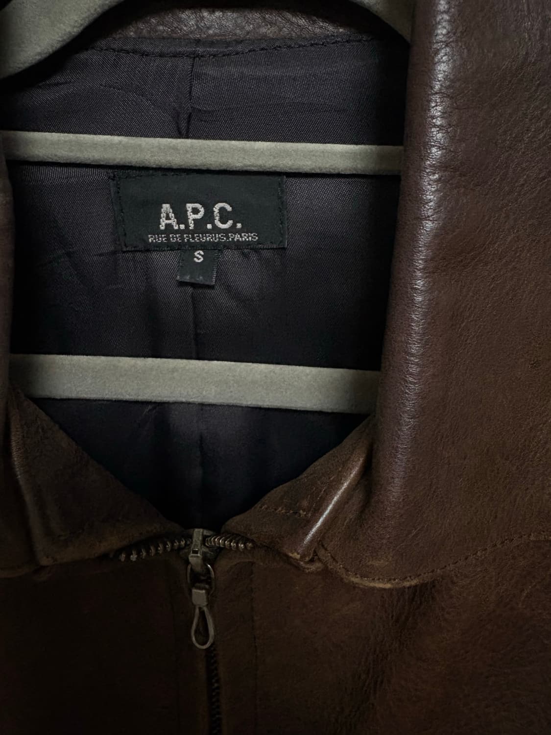 APC 아페쎄 소가죽 브라운 가죽자켓 상품이미지4