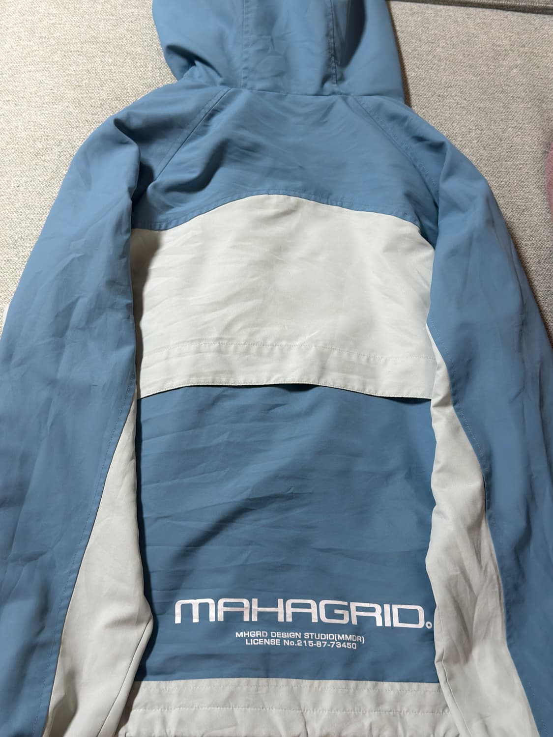 급처 마하그리드 도비 윈드브레이커 블루 M 판매 상품이미지4