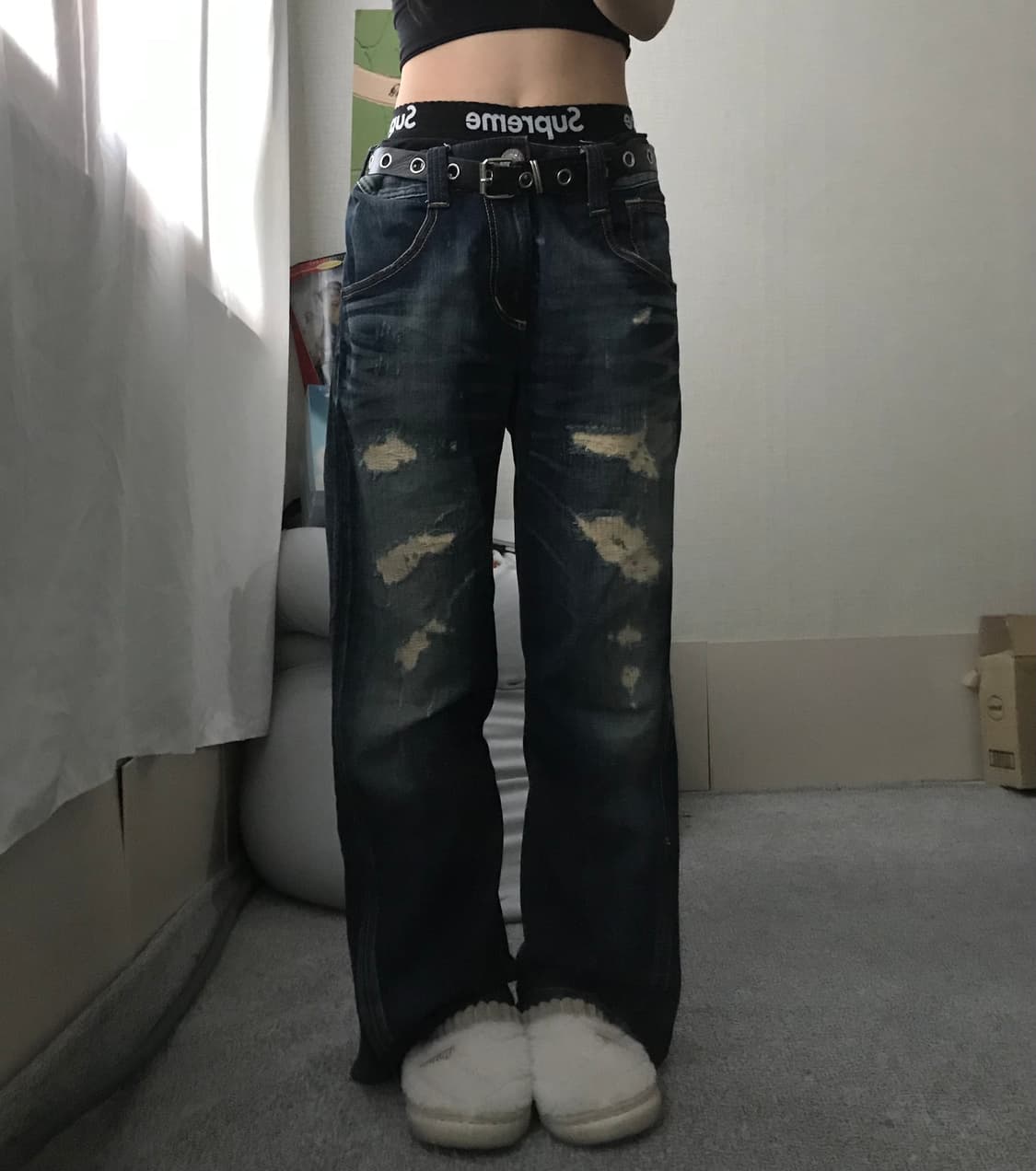 에드윈 데미지디테일 데님팬츠 상품이미지1