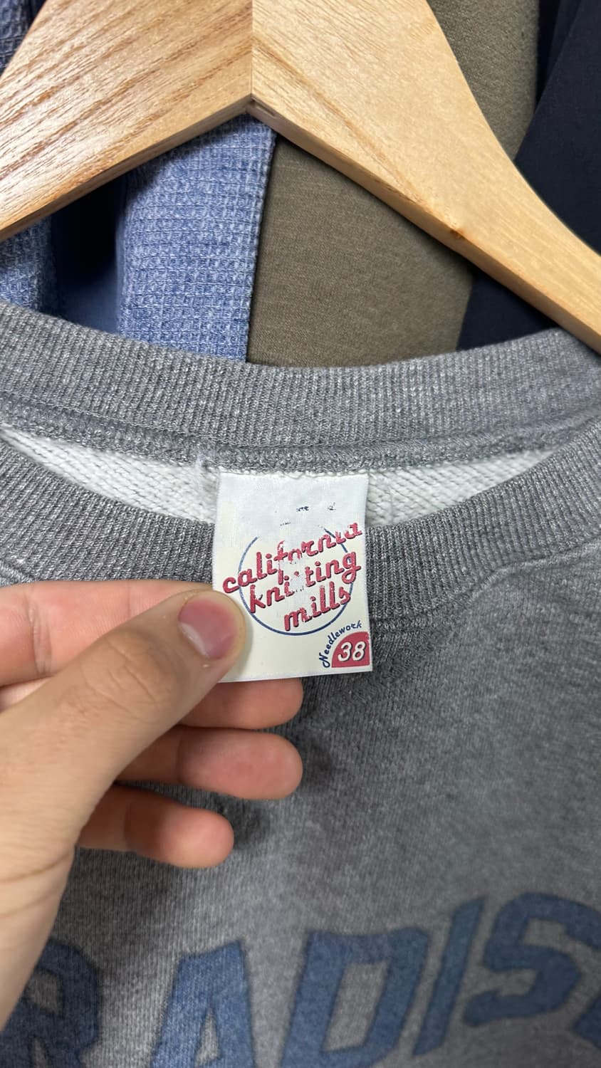 니들워크 기모 맨투맨 티셔츠 회색 스웻 38 상품이미지2