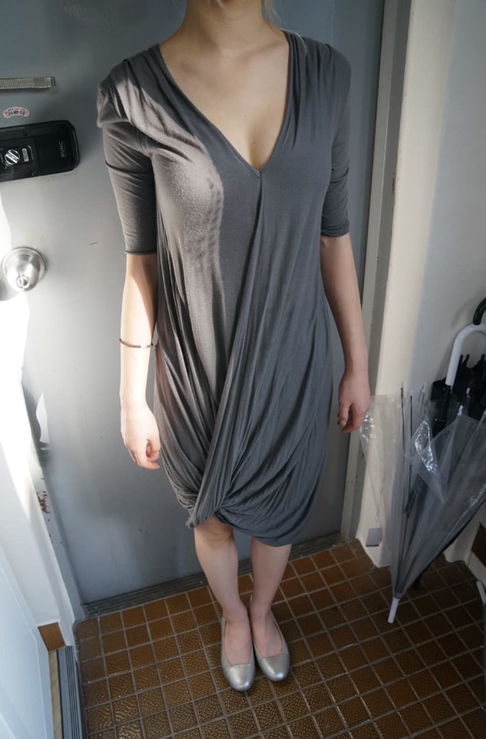 헬무트랭 드레이프 원피스 상품이미지1