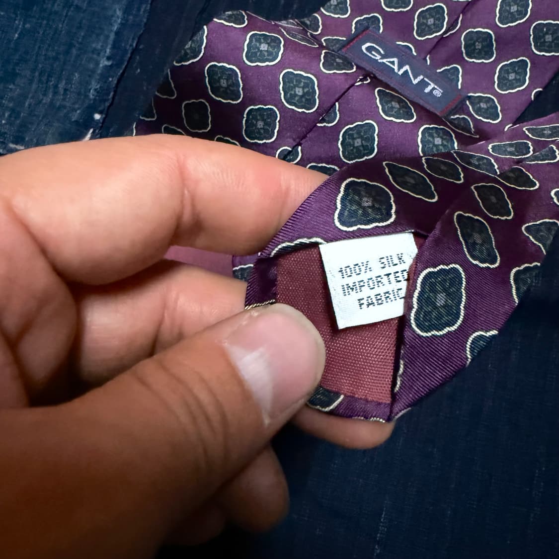 간트 플라워 패턴 실크 타이 상품이미지4