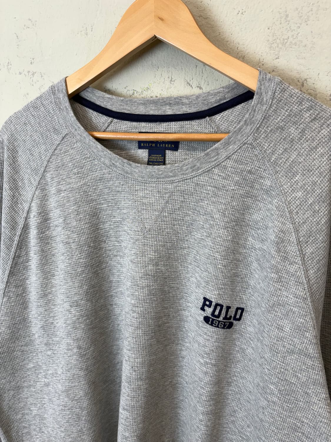 폴로랄프로렌 스펠 로고 와플 니트 그레이 상품이미지4