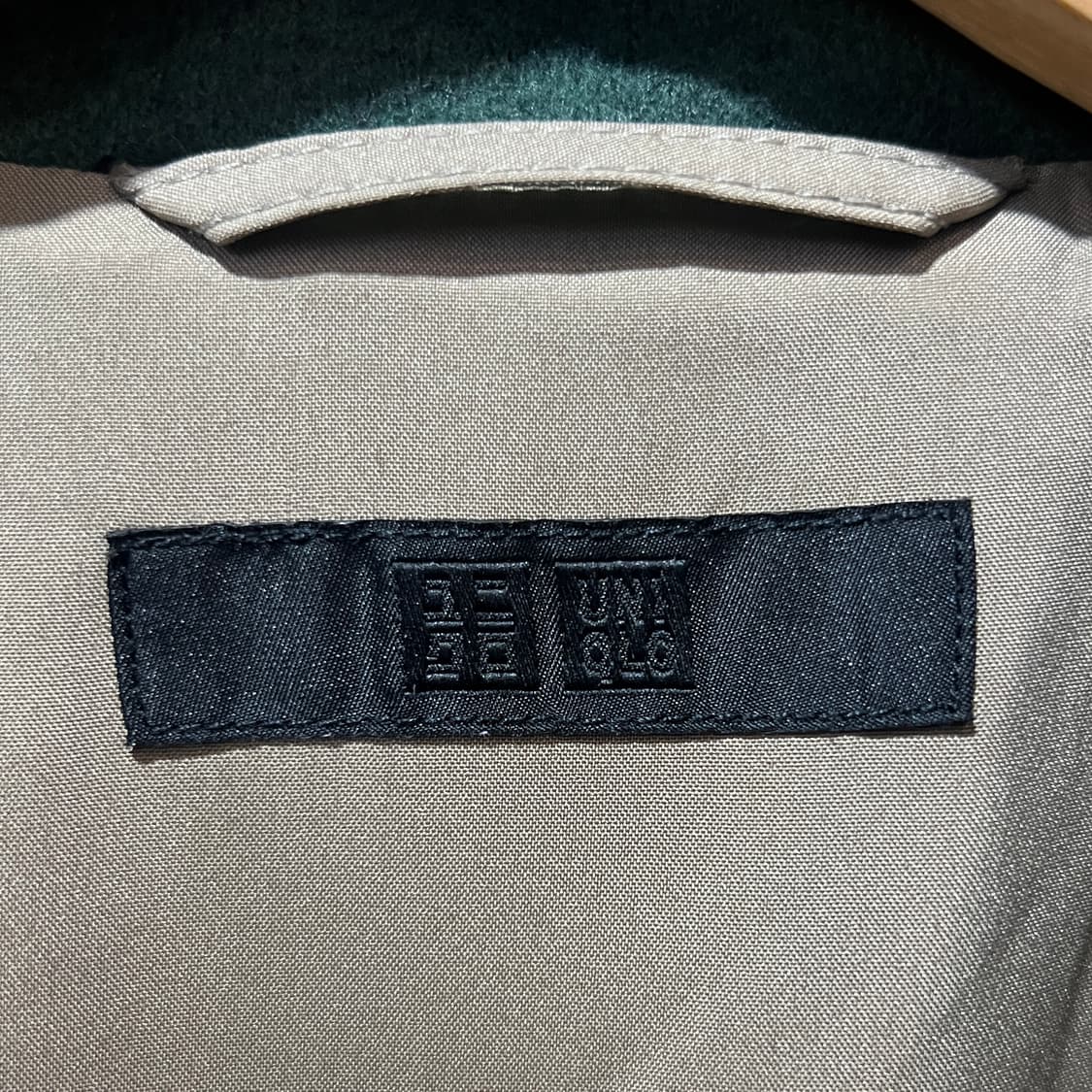 유니클로 녹색 체크 셔츠자켓 상품이미지3