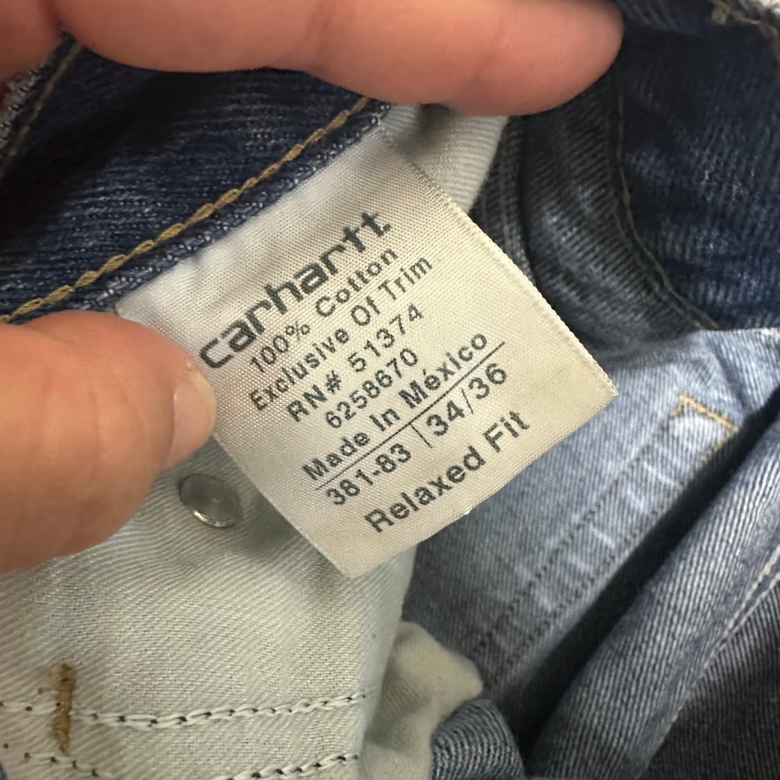 ✨ (바배) 칼하트 릴렉스핏 데님 팬츠 상품이미지4