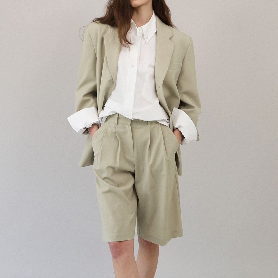 로우(L'EAU) 클래식 버뮤다팬츠 55 새상품 상품이미지3