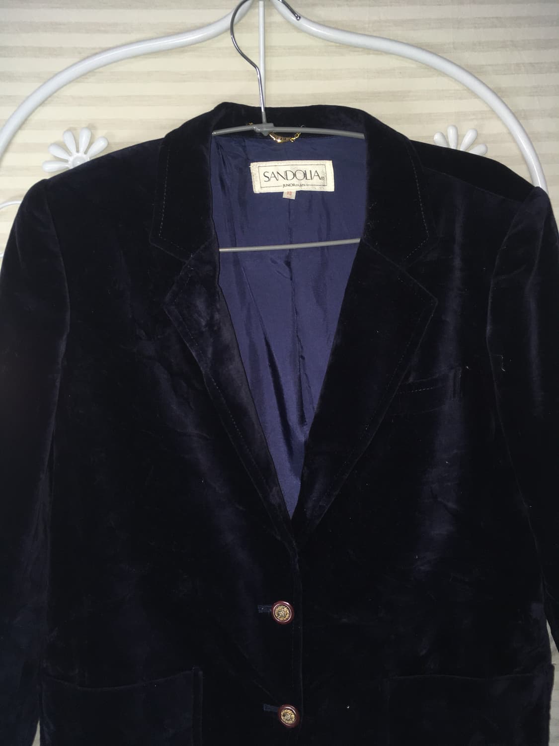 빈티지 벨벳 네이비 블레이저 y2k 스트릿 갸루 펑키 일본빈티지713 상품이미지3