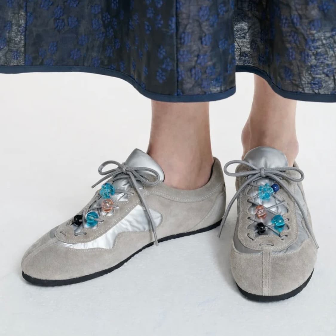 [36,37,38,39]세실리에 반센 26ss 비즈 슈즈/그레이 상품이미지1