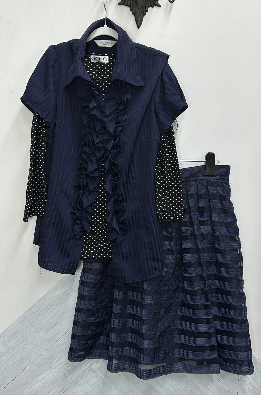 🐈‍⬛쇼콜라의 꼬마마녀 마계 코디세트🐈‍⬛ 도트 러블리 미디스커트 상품이미지3