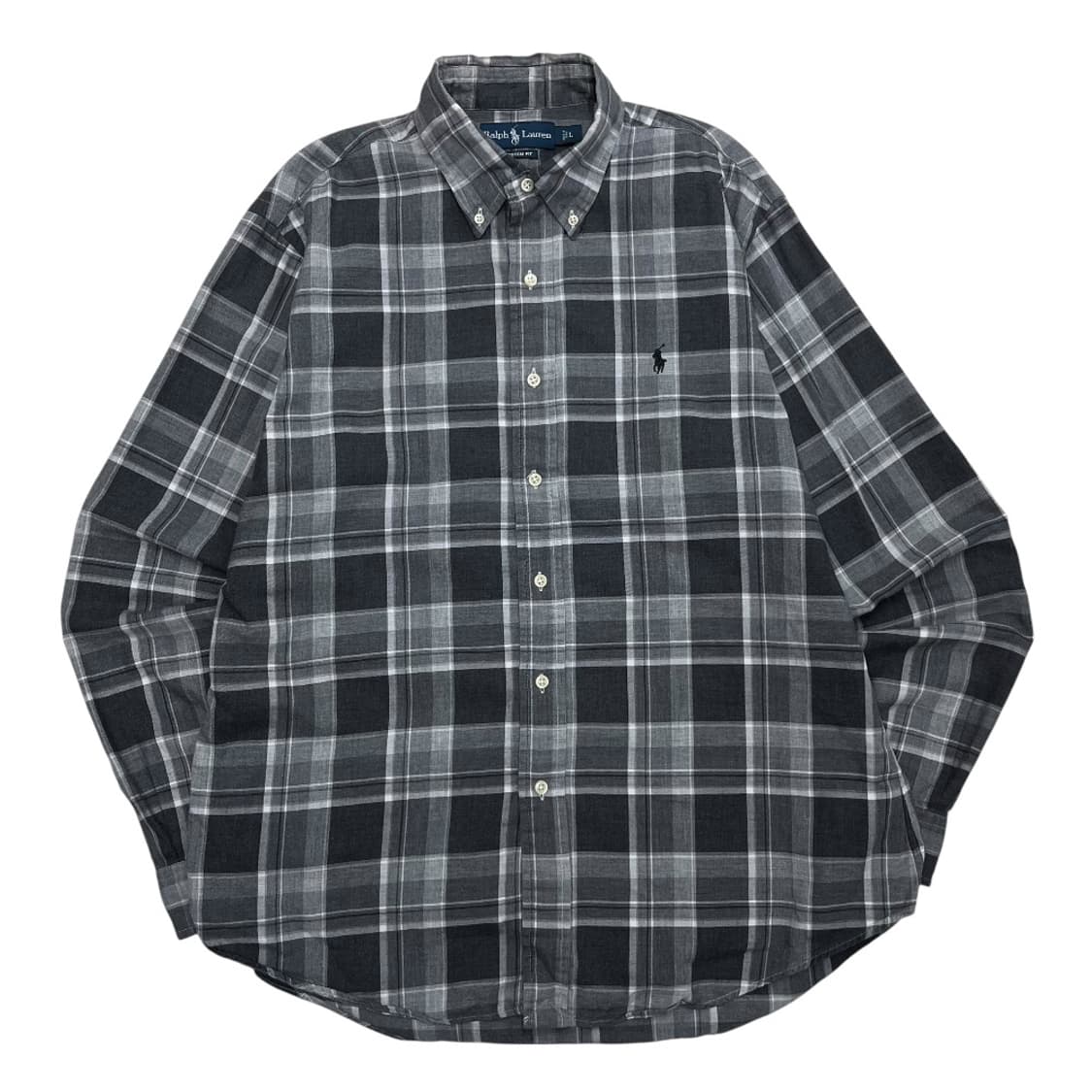폴로 랄프로렌 블랙 포니 블랙 타탄체크 셔츠 L 상품이미지2