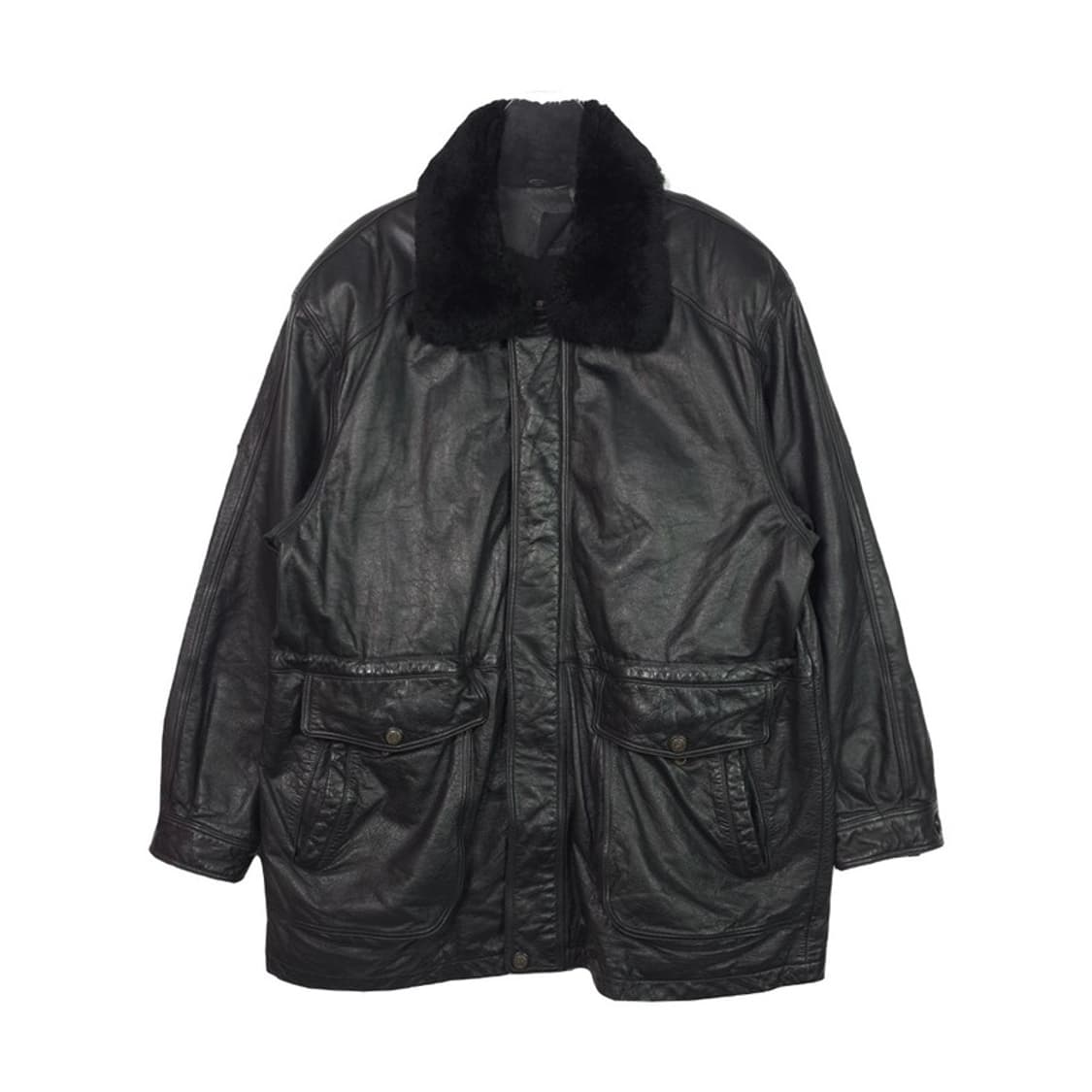 90s 빈티지 아카이브 그런지 무드 레더 필드 자켓 2XL 상품이미지1