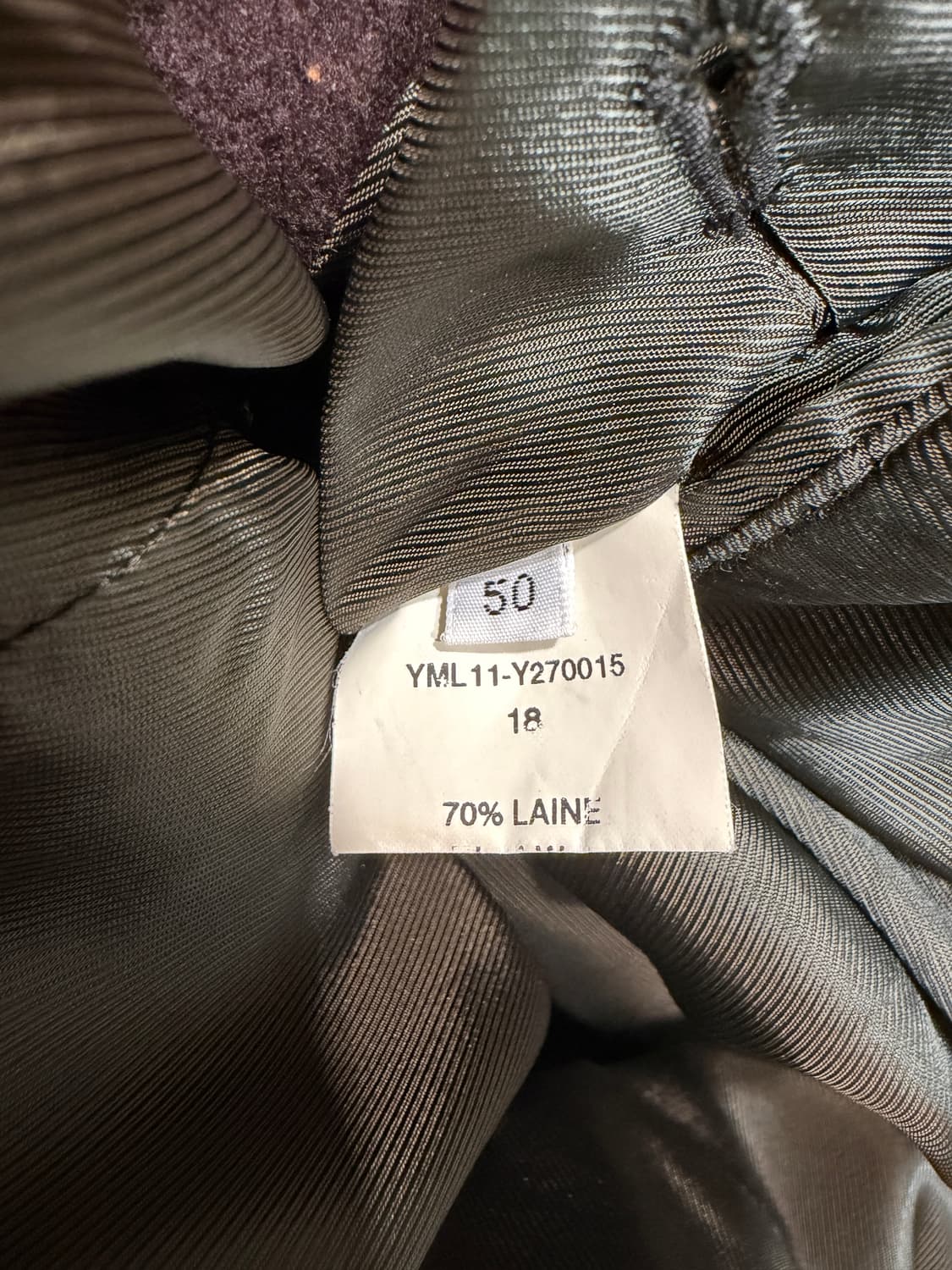 입생로랑 울 앙고라 롱 코트 상품이미지6