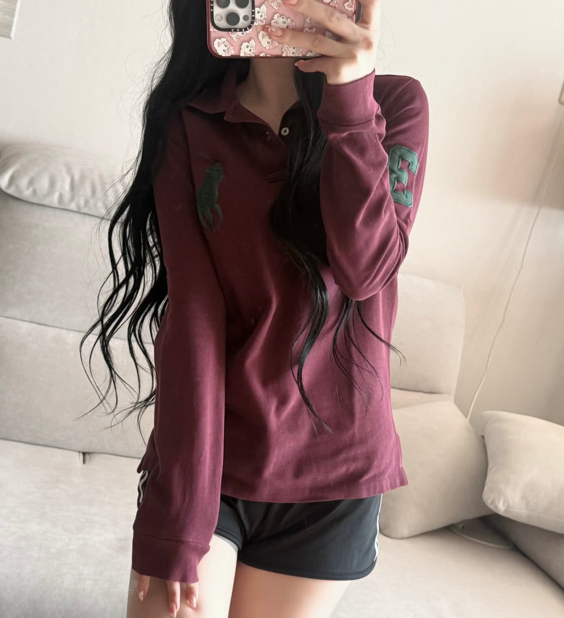 폴로 랄프로렌 빅포니 버건디 긴팔 상품이미지1