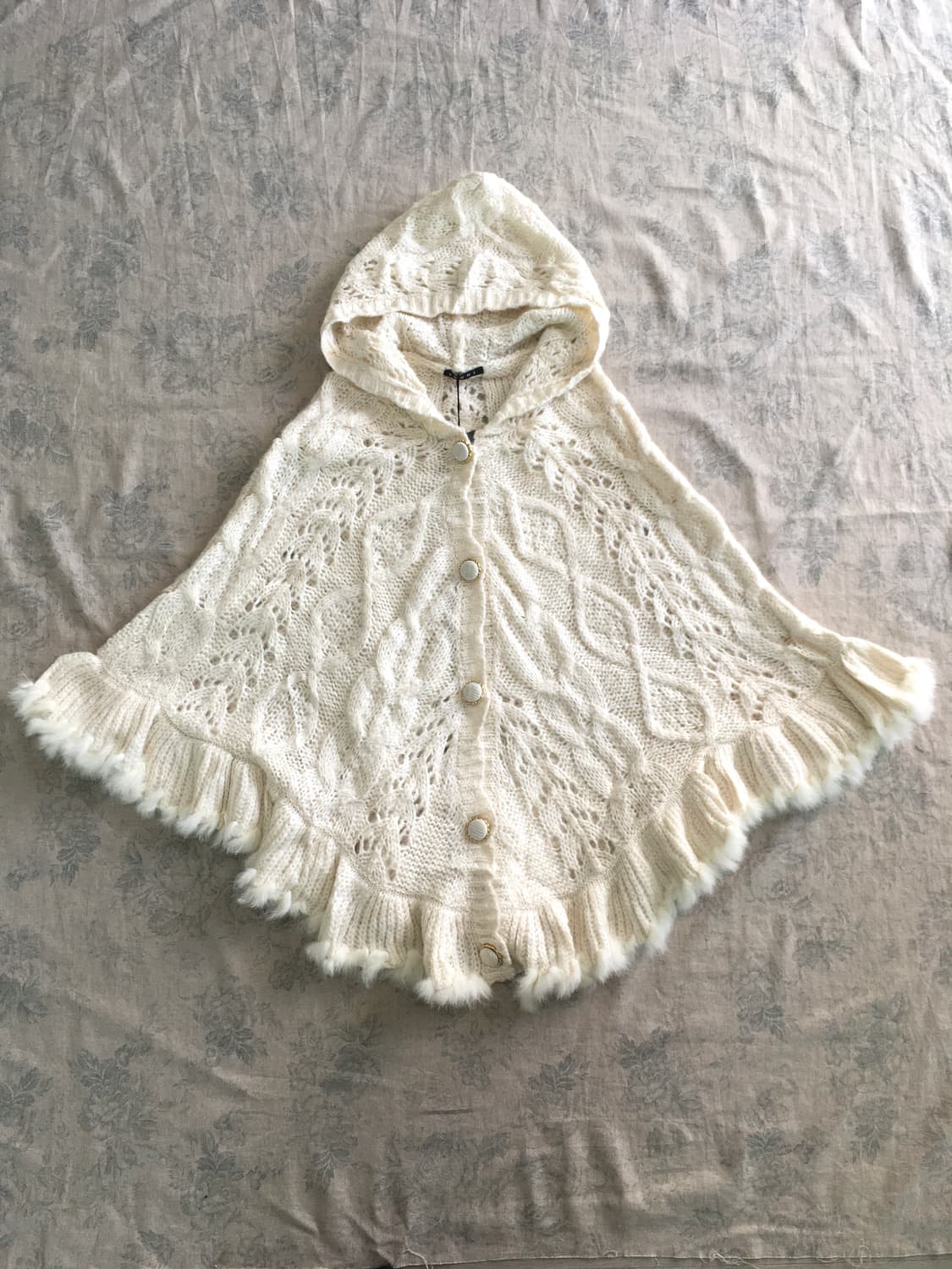 INGNI 아이보리 니트 후드 케이프 상품이미지7