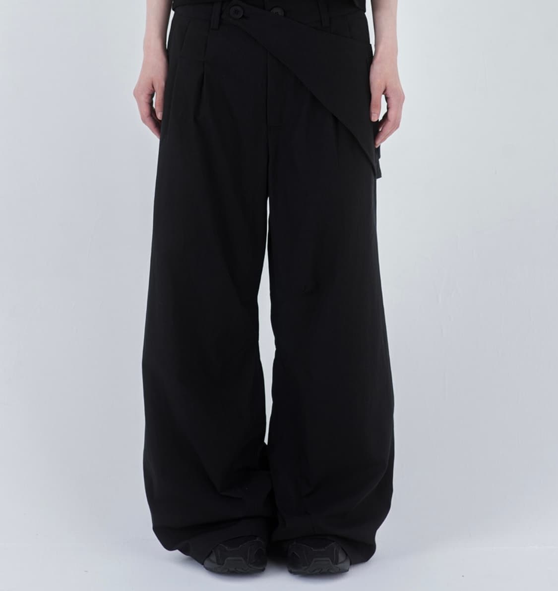 Waist pocket bag wide pants BLACK 상품이미지1