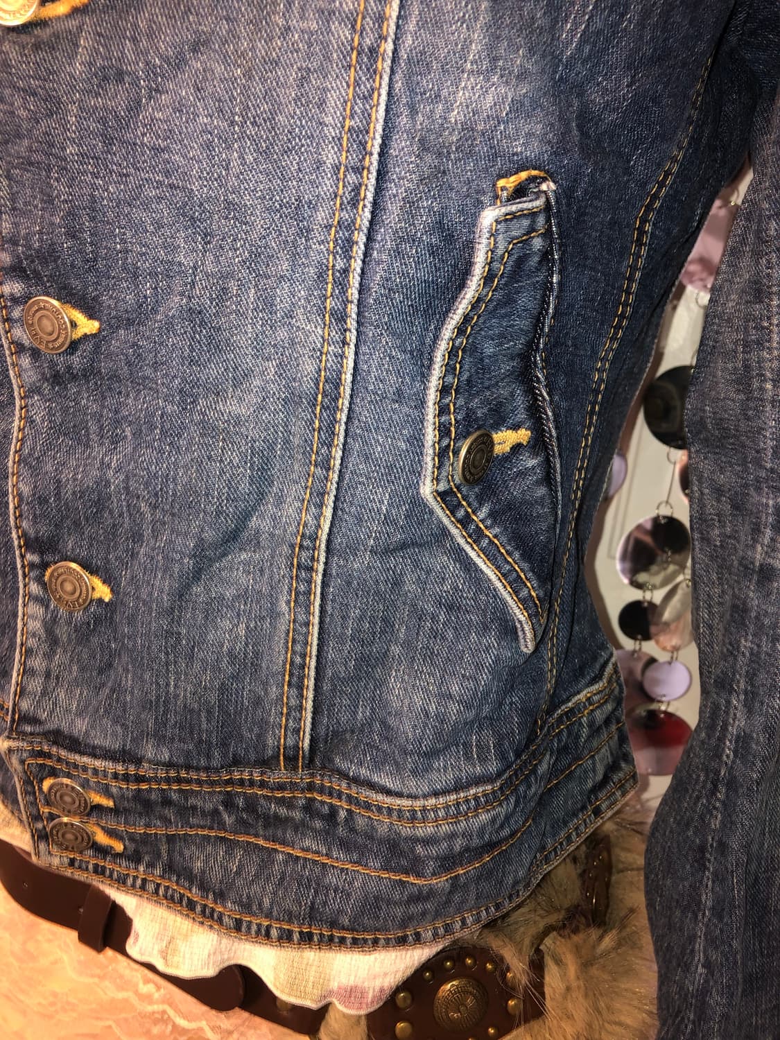denim detail side jacket  상품이미지6