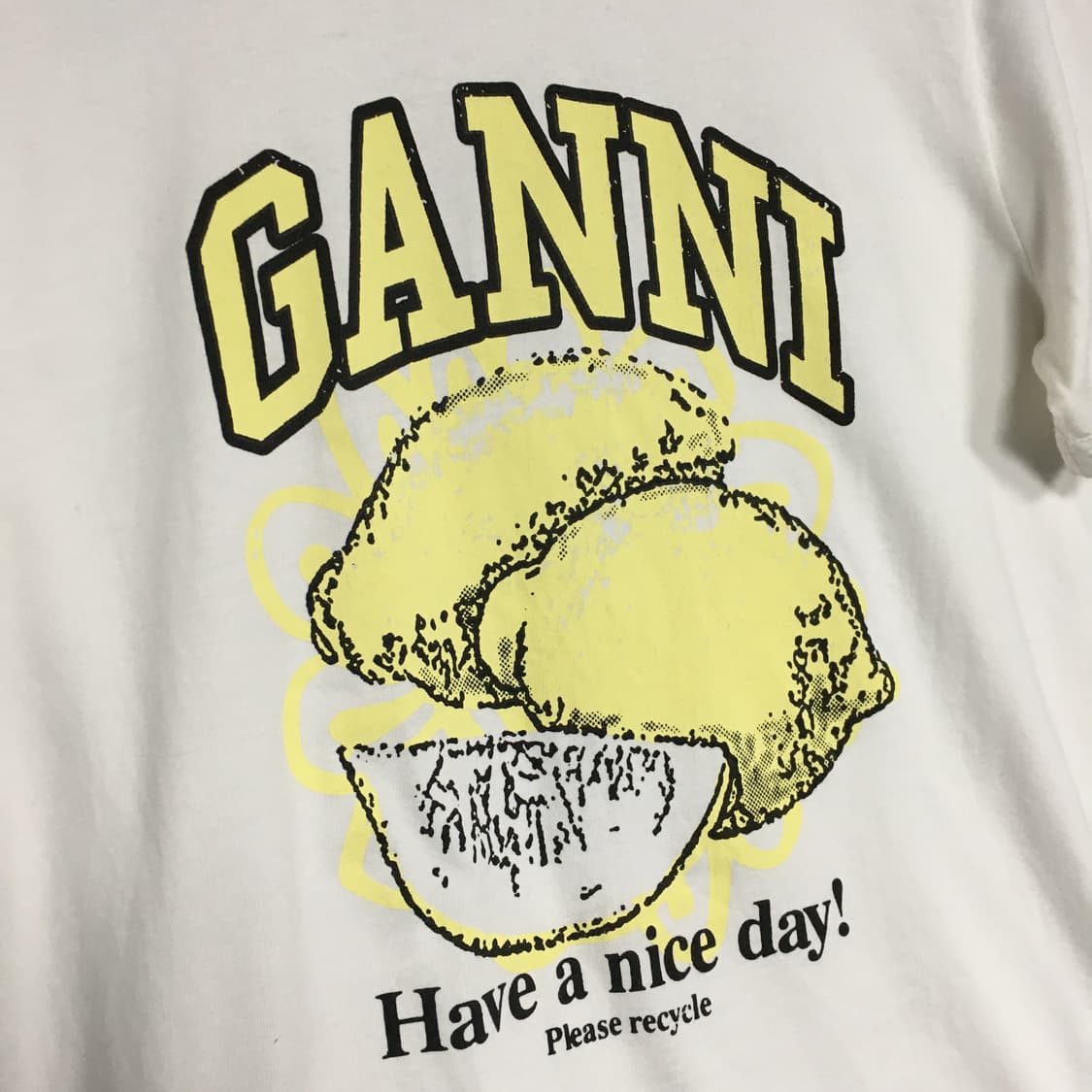  GANNI 가니 레몬 반팔 티셔츠 S 상품이미지2