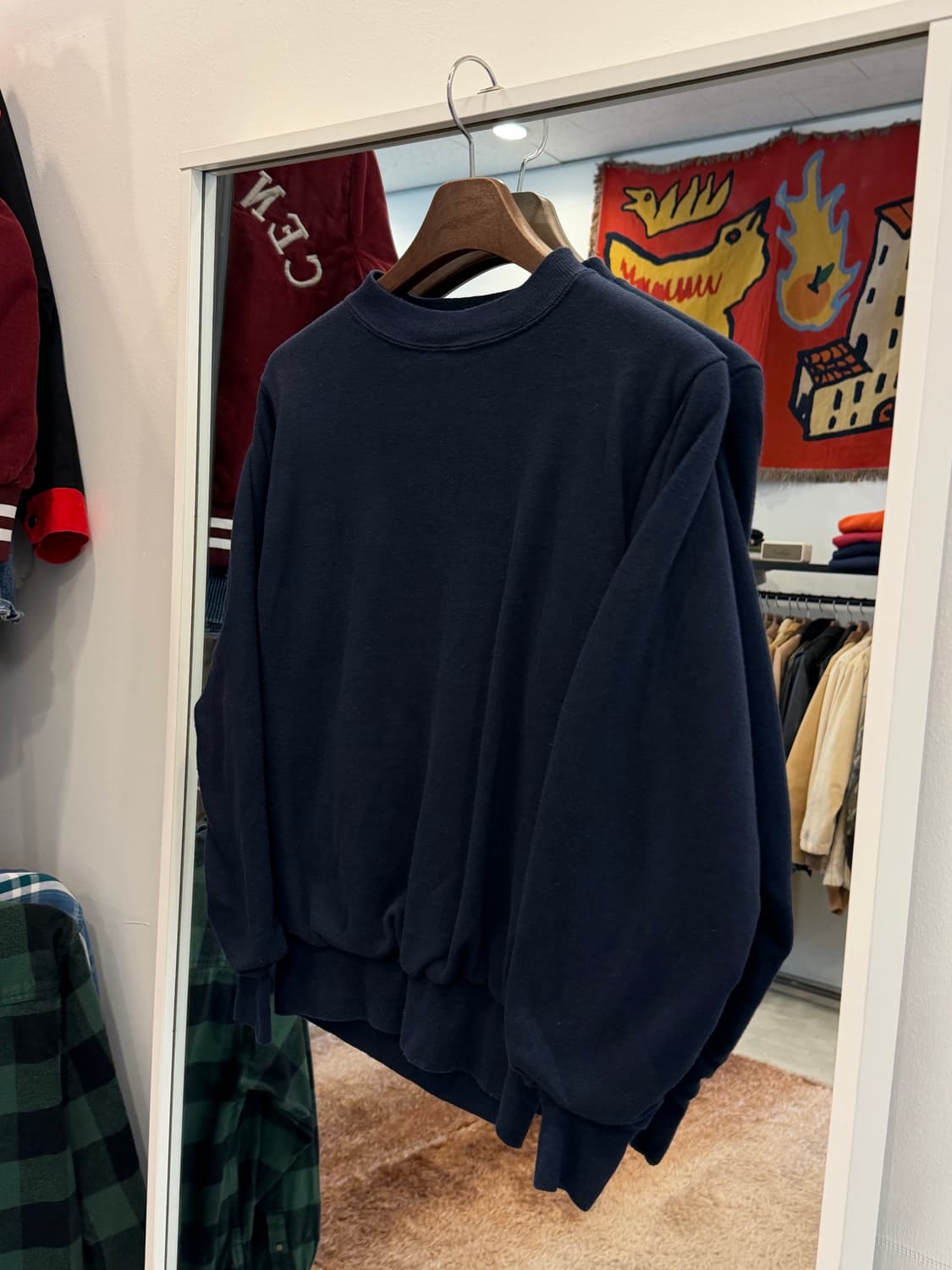 90s Vtg 빈티지 써멀 와플 스웻 셔츠 (made in USA) 상품이미지1