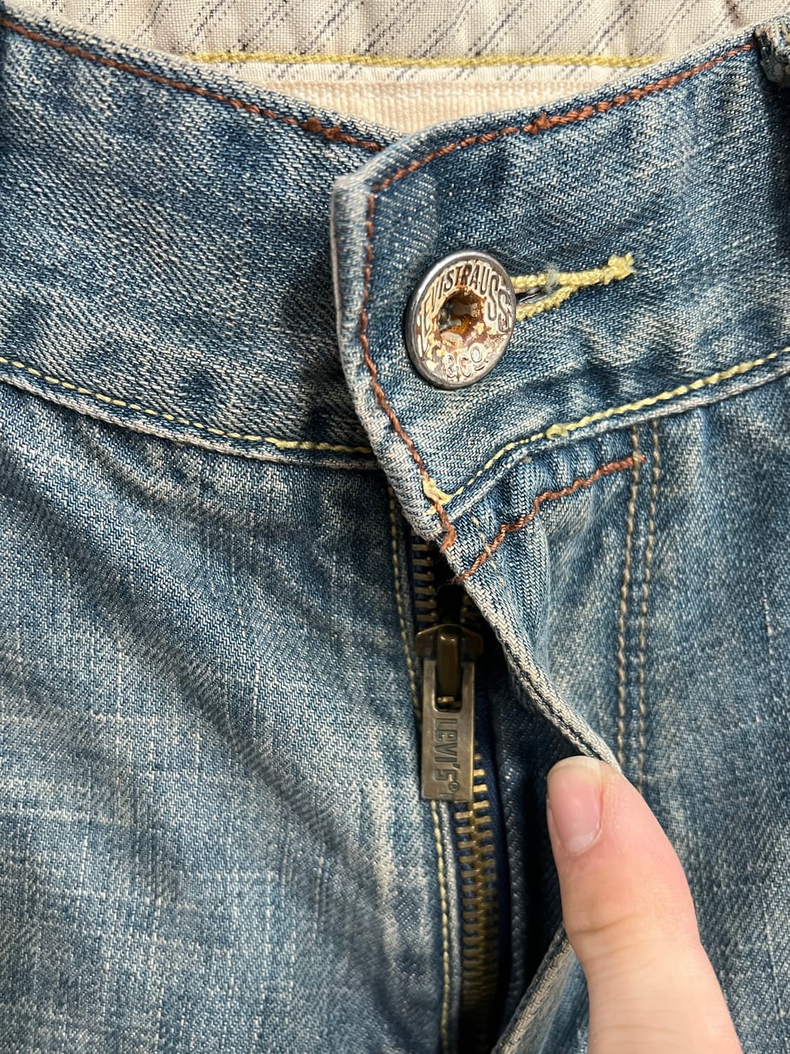 00s Levis 리바이스 701 스트레이트핏 데님 팬츠 상품이미지5