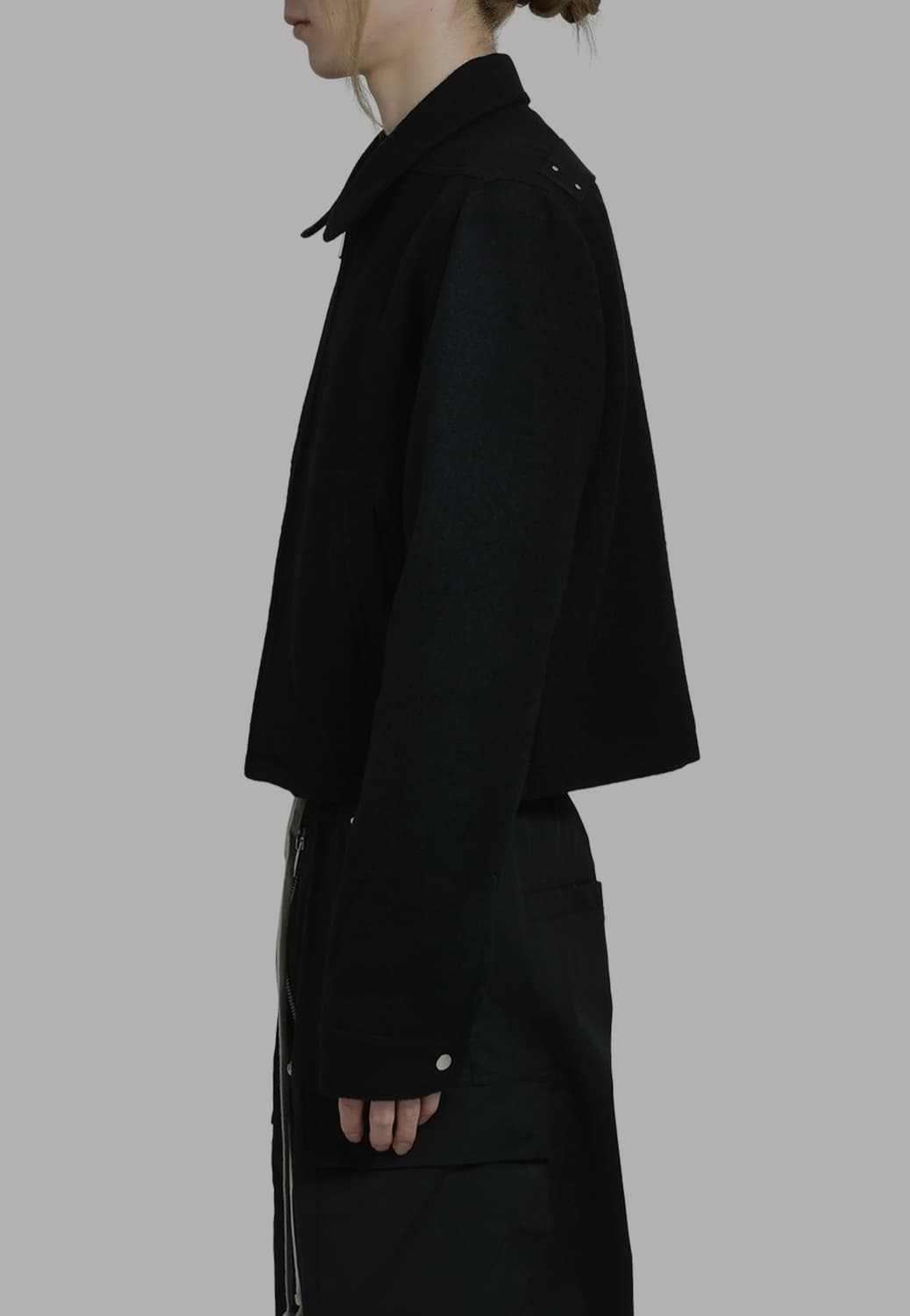 릭오웬스 FW25 블랙 앨리스 브래드 브러쉬드 울 자켓 48사이즈 상품이미지3