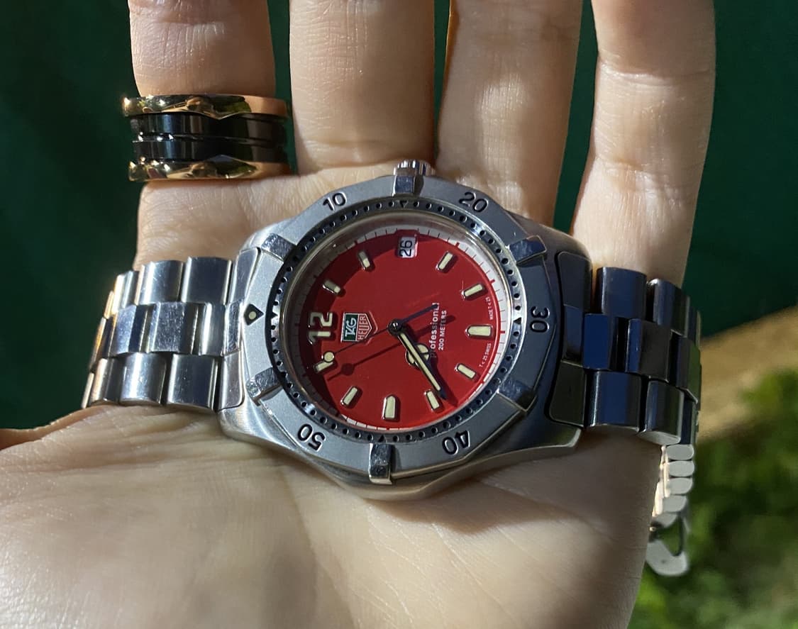 극레어 태그호이어 프로페셔널 38mm 적판 wk1114 상품이미지3