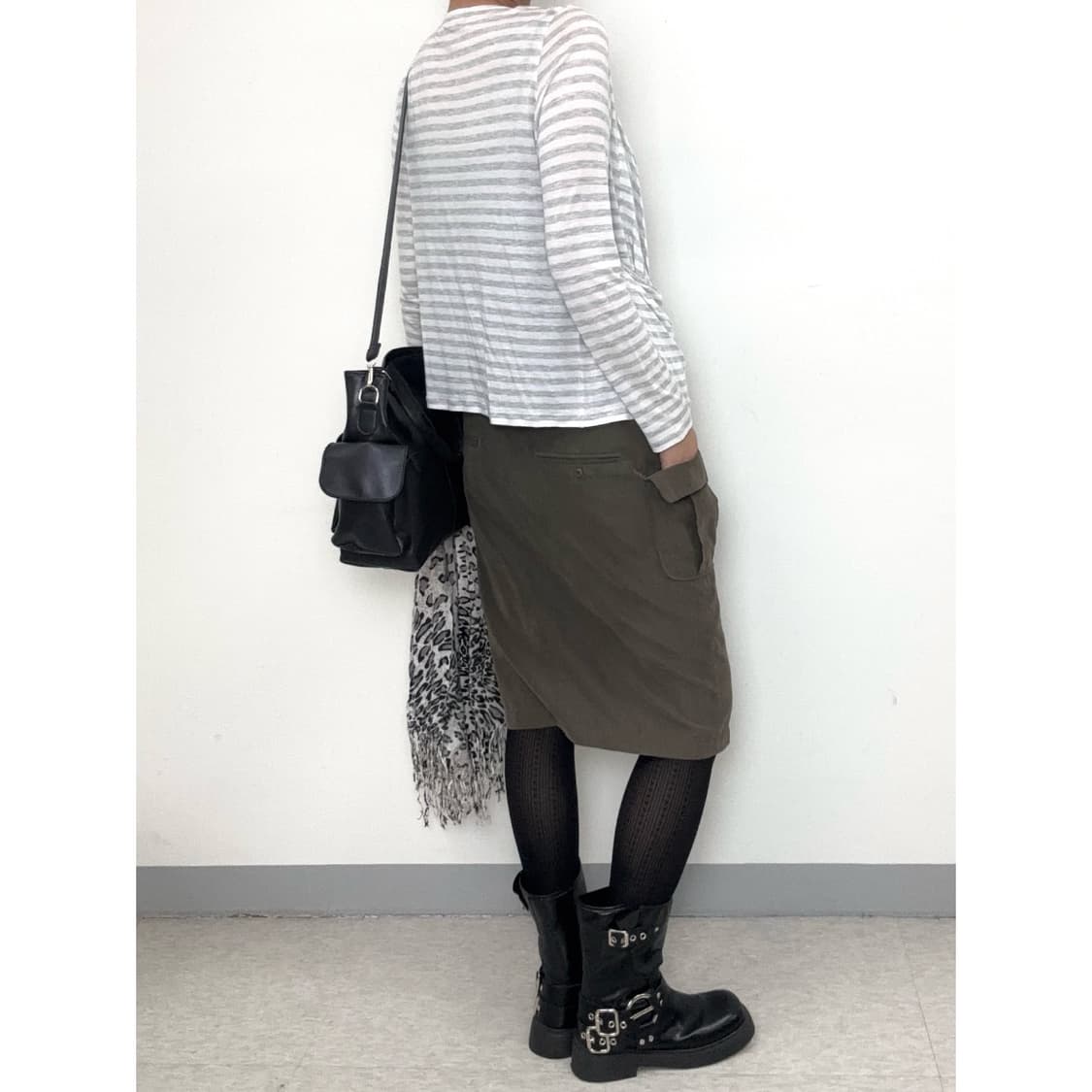 빈티지 카키 카고 스커트 상품이미지8