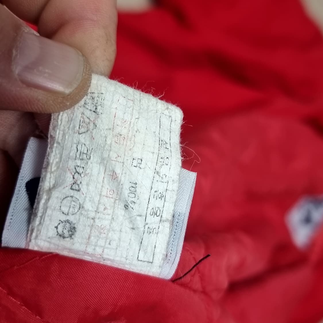 한국제 80년대 빈티지 휠라 스키팀 레드 패딩 자켓(105) 상품이미지5