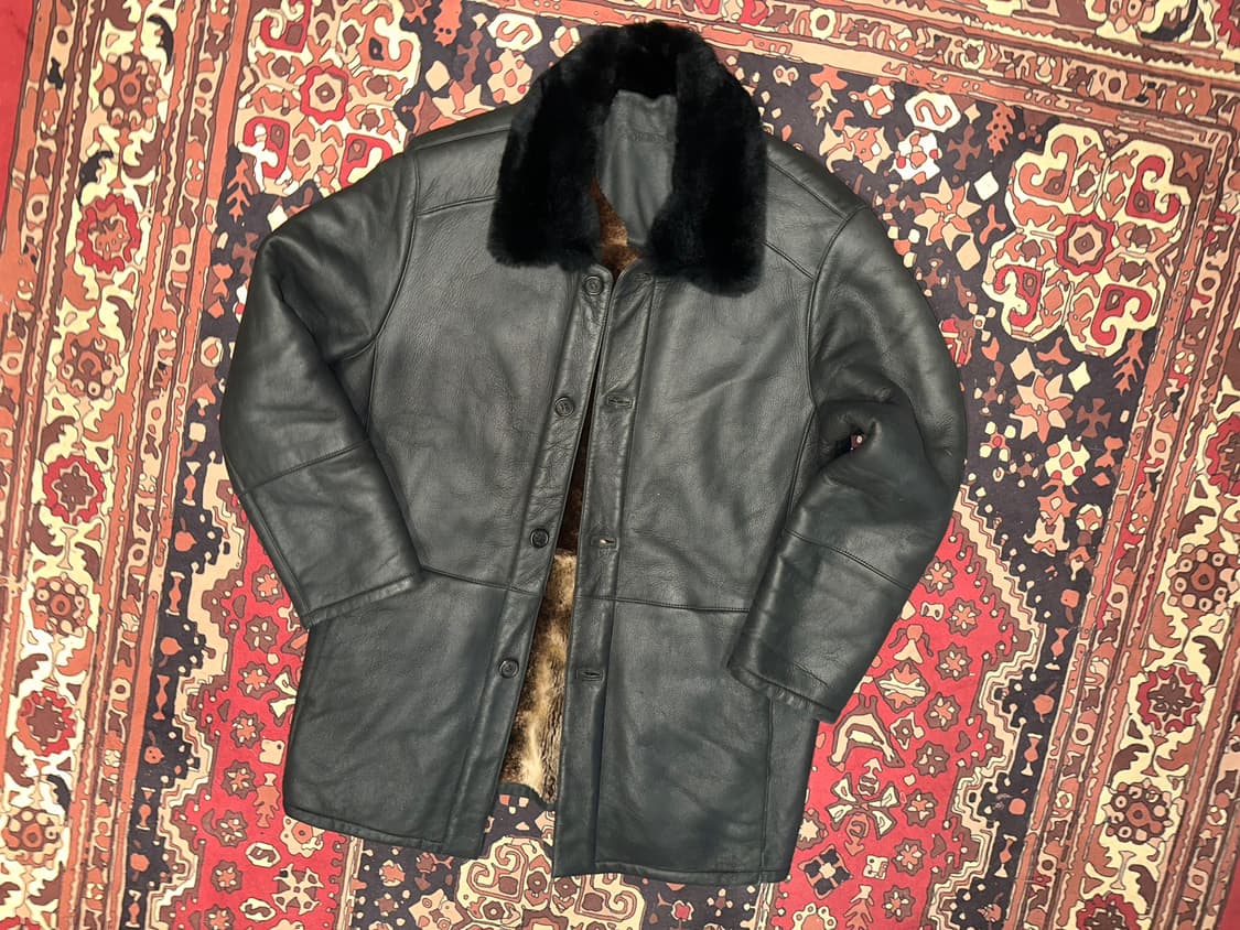 ( L ) 가죽카코트 가죽자켓 레더자켓 가죽코트 워크웨어 무스탕 상품이미지1