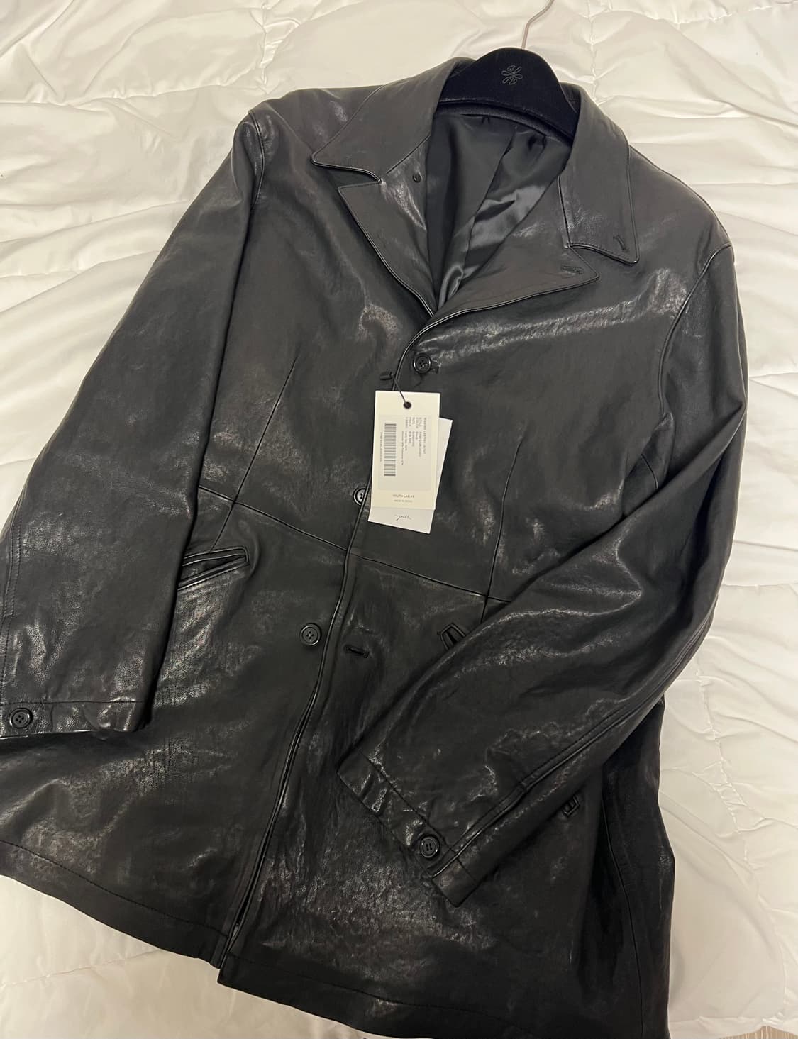 유스 워시드레더자켓 s사이즈 상품이미지1